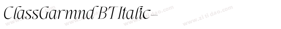 ClassGarmnd BT Italic字体转换